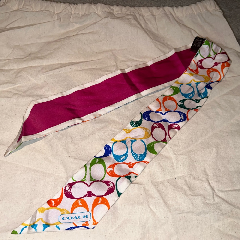 Coach Silk Skinny Scarf